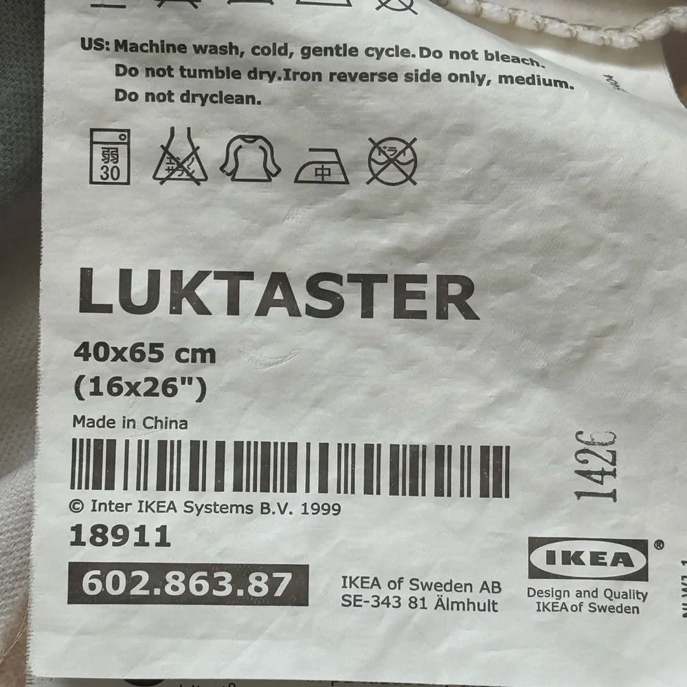 IKEA Luktaster Feather Filled Cotton Velvet Pillows